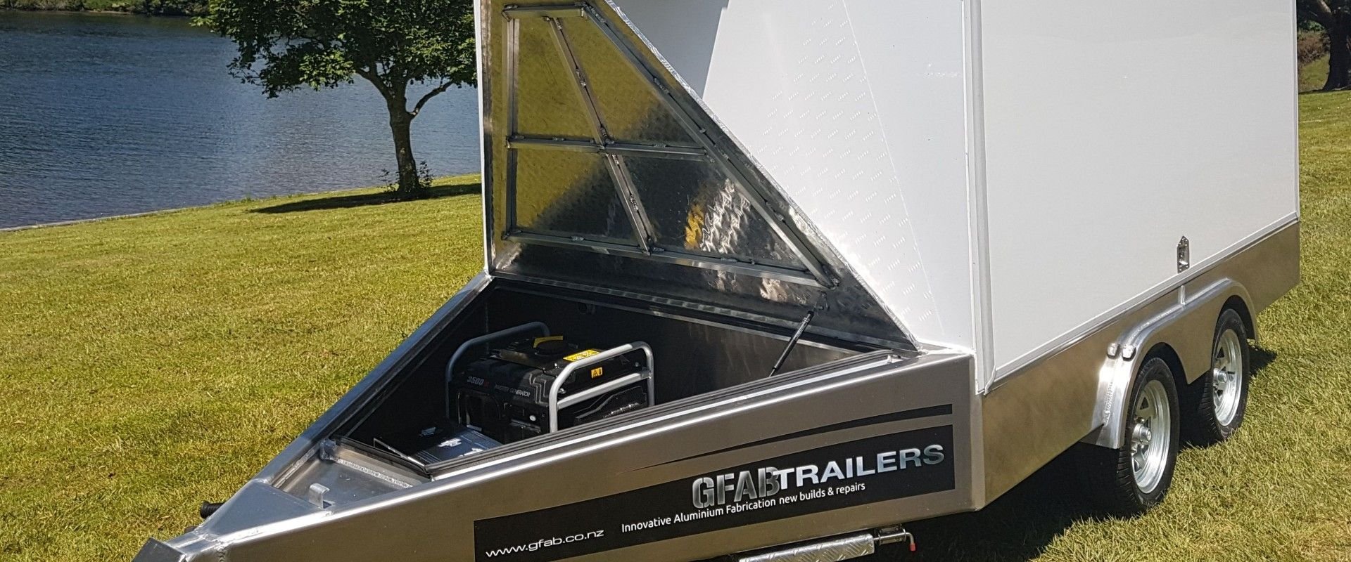 GFAB Trailers - 3100x1950 Alloy Box Trailer - ACM, 2500 GVM, tandem axle - Edwards and Hardy